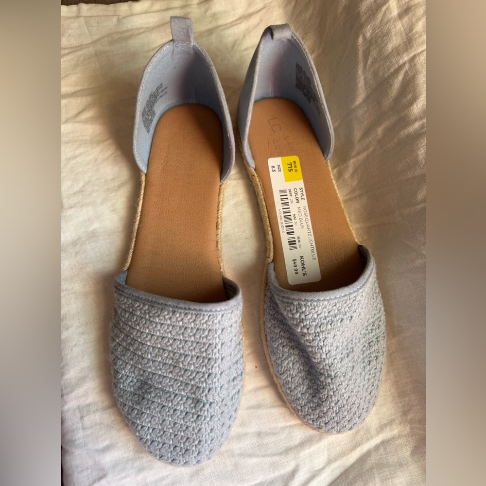 LC Lauren Conrad light blue espadrilles flats